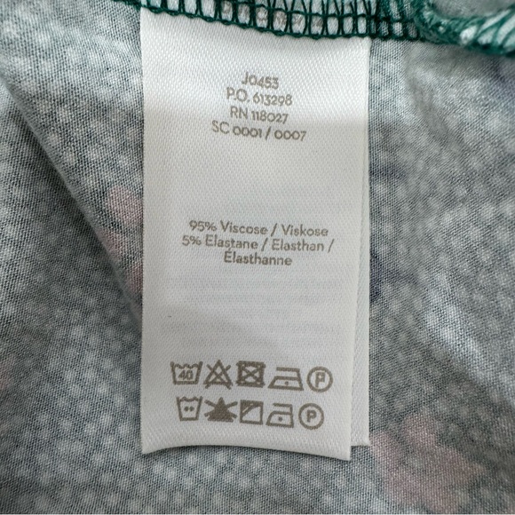 Boden Ava Jersey Midi Dress Forest/Chalky Pink Daisy Spring Women's 12 Tall** - Picture 11 of 15